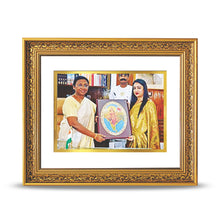 Load image into Gallery viewer, Golden Felicitation Frame in Double Glass with Image Printed on 24K Gold Plated Foil For Corporate Gifting
