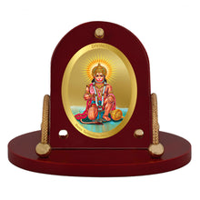 Load image into Gallery viewer, Diviniti 24K Gold Plated Hanuman Ji Frame for Car Dashboard, Home Decor, Table &amp; Office| MDF 7D+ Royal Car Frame with 24K Gold Plated Foil| Religious Frame for Puja, Festival Gift (8 CM x 9 CM)