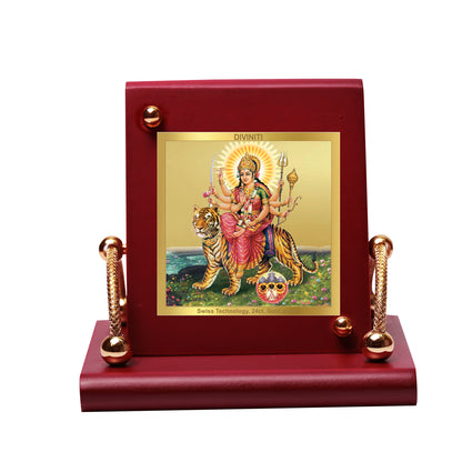 24K Gold Plated Foil Goddess Durga Customized Photo Frame For Corporate Gifting