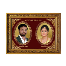 Load image into Gallery viewer, Diviniti Photo Frame With Customized Photo Printed on 24K Gold Plated Foil| Personalized Gift for Birthday, Marriage Anniversary &amp; Celebration With Loved Ones|DG 093 Size 4