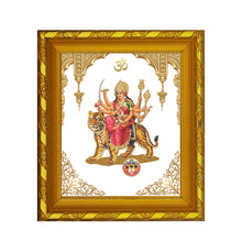 Load image into Gallery viewer, Diviniti 24K Gold Plated Durga Mata Photo Frame for Home Decor and Tabletop (15 CM x 13 CM)