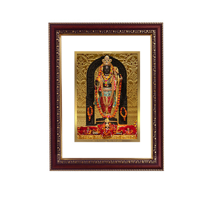 Diviniti 24K Gold Plated Foil Ram Lalla Photo Frame For Home Decor, Wall Hanging, Table, Puja Room & Gift DG105S3 (27.6X35.4 CM)