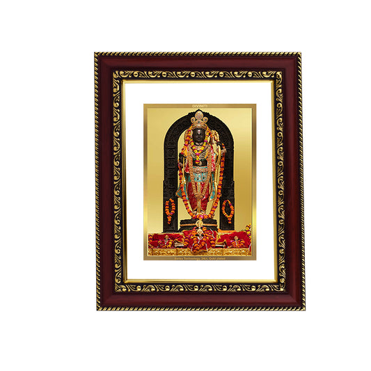 Diviniti 24K Gold Plated Ram Lalla Photo Frame For Home Decor, Table Top, Wall Decor, Puja Room & Gift (20.8x16.7 CM)