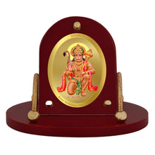 Load image into Gallery viewer, Diviniti 24K Gold Plated Hanuman Ji Frame for Car Dashboard, Home Decor, Table &amp; Office (8 CM x 9 CM)