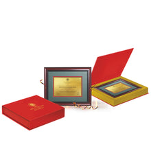 Load image into Gallery viewer, Customized Heritage Certificate with Matter Printed On 24K Gold Plated Foil For University Students
