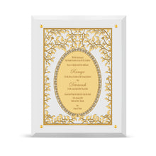 Load image into Gallery viewer, Diviniti Customized Designer Wedding Card on 24K Gold Plated Foil For Marriage Invitation
