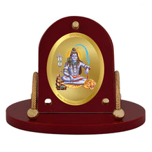 Load image into Gallery viewer, Diviniti 24K Gold Plated Shiva Frame for Car Dashboard, Home Decor, Table &amp; Office (8 CM x 9 CM)