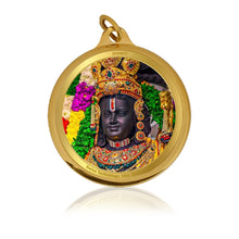 Load image into Gallery viewer, Diviniti 24K Gold Plated Ram Lalla &amp; Jai Shri Ram 18MM Double Sided Pendant For Men, Women &amp; Kids
