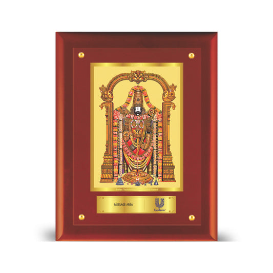 24K Gold Plated Foil Balaji Customized Photo Frame For Corporate Gifting