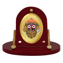 Load image into Gallery viewer, Diviniti 24K Gold Plated Jagannath Ji Frame for Car Dashboard, Home Decor, Table &amp; Office (8 CM x 9 CM)