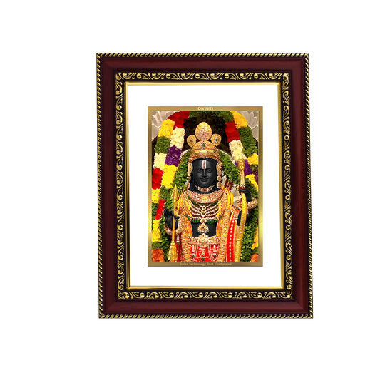 Diviniti 24K Gold Plated Ram Lalla Photo Frame For Home Decor, Table Decor, Wall Hanging, Puja Room & Gift (20.8 CM X 16.7 CM)