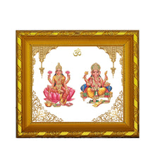 Load image into Gallery viewer, Diviniti 24K Gold Plated Laxmi Ganesha Photo Frame for Home Decor, Table (15 CM x 13 CM)