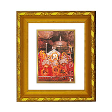 Load image into Gallery viewer, DIVINITI 24K Gold Plated Mata Ka Darbar Photo Frame For Home Wall Decor, Puja Room (15.0 X 13.0 CM)
