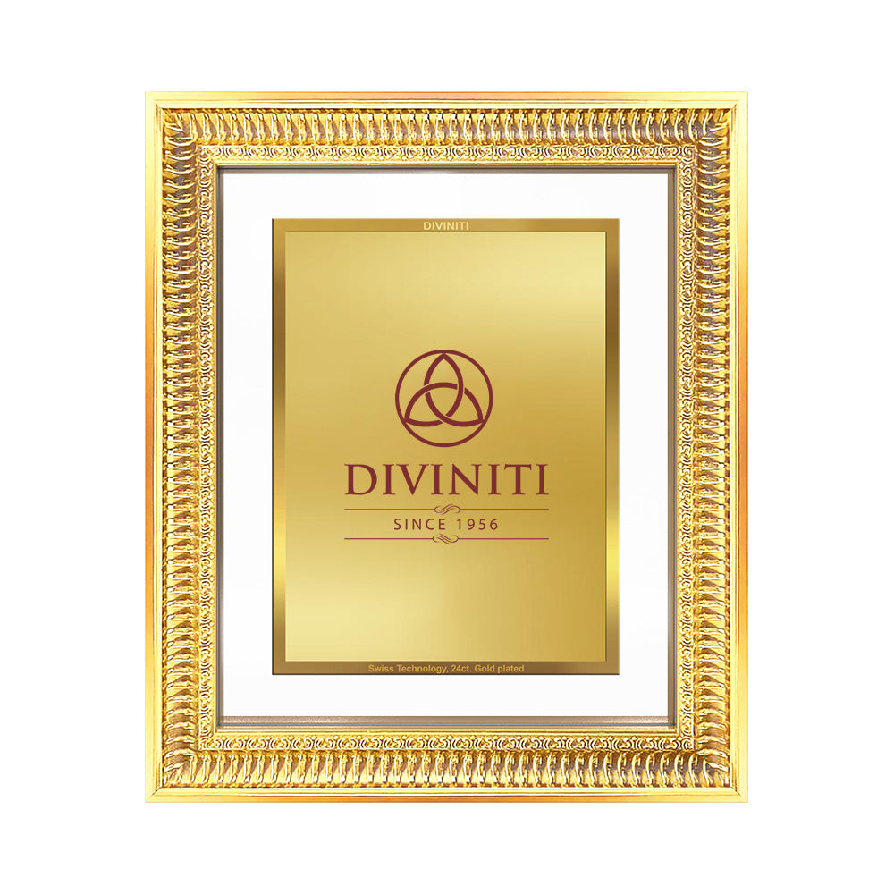 Diviniti Double Glass Frame Personalised Wall Photo Frame in 24K Gold Plated Foil | DG-022-S4