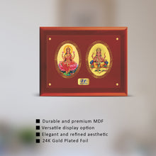 Load image into Gallery viewer, 24K Gold Plated Laxmi Ganesha Customized Photo Frame For Corporate Gifting