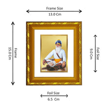 Load image into Gallery viewer, DIVINITI 24K Gold Plated Baba Deep Singh Photo Frame For Living Room, Festival Gift (15.0 X 13.0 CM)
