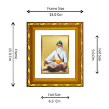 Load image into Gallery viewer, DIVINITI 24K Gold Plated Baba Deep Singh Photo Frame For Living Room, Festival Gift (15.0 X 13.0 CM)