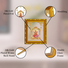 Load image into Gallery viewer, Diviniti 24K Gold Plated Laxmi Mata Photo Frame for Home Decor, Table (15 CM x 13 CM)