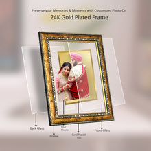 Load image into Gallery viewer, Diviniti Photo Frame With Customized Photo Printed on 24K Gold Plated Foil| Personalized Gift for Birthday, Marriage Anniversary &amp; Celebration With Loved Ones|DG 113 S2.5
