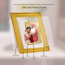 Load image into Gallery viewer, Diviniti Photo Frame With Customized Photo Printed on 24K Gold Plated Foil| Personalized Gift for Birthday, Marriage Anniversary &amp; Celebration With Loved Ones|DG 022 Size 4