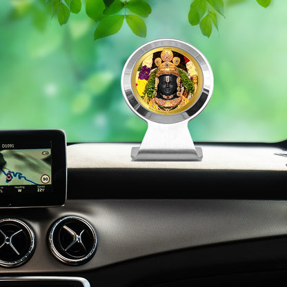 Diviniti 24K Gold Plated Ram Lalla Frame for Car Dashboard, Home Decor, Worship, Tabletop & Festival Gift MCF1CR (6.2x4.5 CM)