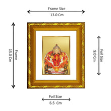 Load image into Gallery viewer, DIVINITI 24K Gold Plated Siddhivinayak Photo Frame For Home Decor, Festive Gift, Puja (15.0 X 13.0 CM)