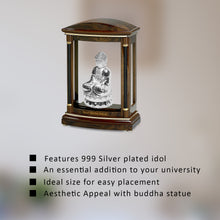 Load image into Gallery viewer, Diviniti Customized Wooden Table Top With 999 Silver Plated Buddha Idol For University