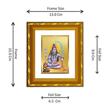 Load image into Gallery viewer, DIVINITI 24K Gold Plated Lord Shiva Wall Photo Frame For Home Decor, Puja, Housewarming (15.0 X 13.0 CM)