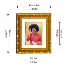 Load image into Gallery viewer, DIVINITI 24K Gold Plated Sathya Sai Baba Photo Frame For Home Wall Decor, Tabletop (15.0 X 13.0 CM)
