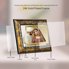 Load image into Gallery viewer, Diviniti Photo Frame With Customized Photo Printed on 24K Gold Plated Foil| Personalized Gift for Birthday, Marriage Anniversary &amp; Celebration With Loved Ones|DG 113 S2