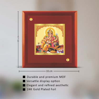 24K Gold Plated Foil Ganesha Customized Photo Frame For Corporate Gifting