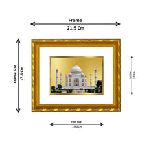 Load image into Gallery viewer, DIVINITI 24K Gold Plated Taj Mahal Photo Frame For Home Wall Decor, Living Room, Gift (21.5 X 17.5 CM)
