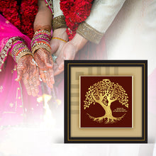 Load image into Gallery viewer, 24K Gold Plated Tree of Life Diviniti Customized Memento For Wedding Gift