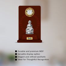 Load image into Gallery viewer, Customized MDF Memento With 999 Silver Plated Idol &amp; Round Watch For Corporate Gifting