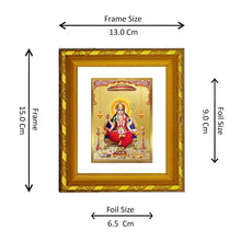 Load image into Gallery viewer, DIVINITI 24K Gold Plated Santoshi Mata Photo Frame For Home Decor, TableTop, Housewarming (15.0 X 13.0 CM)
