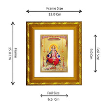 Load image into Gallery viewer, DIVINITI 24K Gold Plated Santoshi Mata Photo Frame For Home Decor, TableTop, Housewarming (15.0 X 13.0 CM)