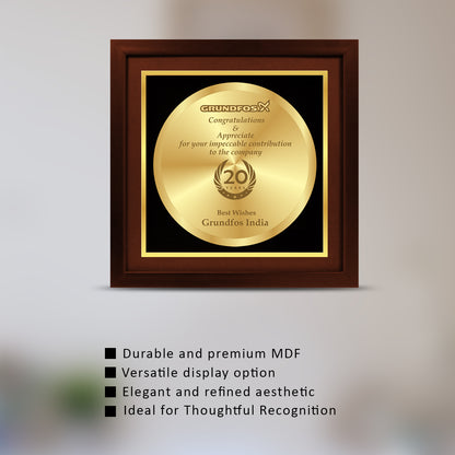 Customized 3D Memento With Matter Printed on 24K Gold Plated Foil For Corporate Gifting