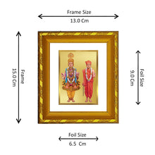 Load image into Gallery viewer, DIVINITI 24K Gold Plated Swaminarayan Photo Frame For Home Wall Decor, TableTop, Gift (15.0 X 13.0 CM)
