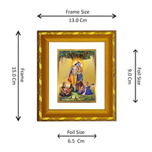 Load image into Gallery viewer, DIVINITI 24K Gold Plated Radha Krishna Photo Frame For Home Wall Decor, Puja Room, Gift (15.0 X 13.0 CM)