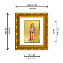 Load image into Gallery viewer, DIVINITI 24K Gold Plated Lord Ram Photo Frame For Home Wall Decor, Puja, Diwali Gift (15.0 X 13.0 CM)
