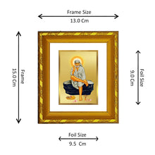 Load image into Gallery viewer, DIVINITI 24K Gold Plated Sai Baba Photo Frame For Home Wall Decor, TableTop, Prayer Room (15.0 X 13.0 CM)