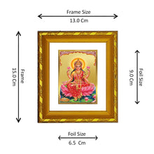 Load image into Gallery viewer, DIVINITI 24K Gold Plated Lakshmi Mata Photo Frame For Home Decor, Worship, Wealth (15.0 X 13.0 CM)
