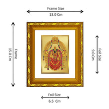Load image into Gallery viewer, DIVINITI 24K Gold Plated Padmavathi Photo Frame For Living Room, Wall Decor, Gift (15.0 X 13.0 CM)
