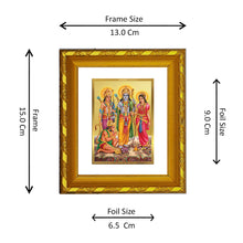 Load image into Gallery viewer, DIVINITI 24K Gold Plated Ram Darbar Photo Frame For Home Wall Decor, Festival Puja (15.0 X 13.0 CM)
