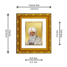 Load image into Gallery viewer, DIVINITI 24K Gold Plated Radha Swami Spiritual Photo Frame For Home Decor, TableTop (15.0 X 13.0 CM)
