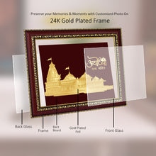 Load image into Gallery viewer, Diviniti 24K Gold Plated Ram Mandir Photo Frame For Home Decor, Wall Hanging Decor, Puja Room &amp; Gift (32.5 CM X 25.5 CM)
