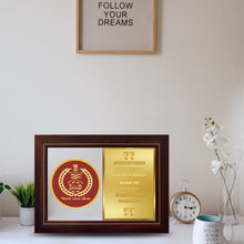 Load image into Gallery viewer, Customized DG Memento With Matter Printed on 24K Gold Plated Foil For Corporate Gifting