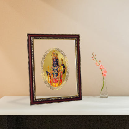 Diviniti 24K Gold Plated Foil Ram Lalla Photo Frame For Home Decor, Wall Hanging, Table Top, Puja Room & Gift DG105S3 (27.6X35.4 CM)