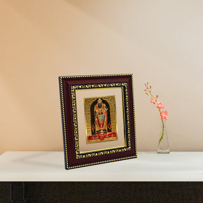DIVINITI 24K Gold Plated Foil Ram Lalla Photo Frame for Home & Office Decor, Table Top, Wall Decor, Puja Room & Gift DG 105 Size 1 (17.7x15.7 CM)