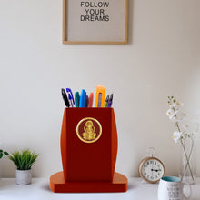 Load image into Gallery viewer, Diviniti Customized Pen Holder With 24K Gold Plated Divine Frame For University (12 x 14.5 CM)